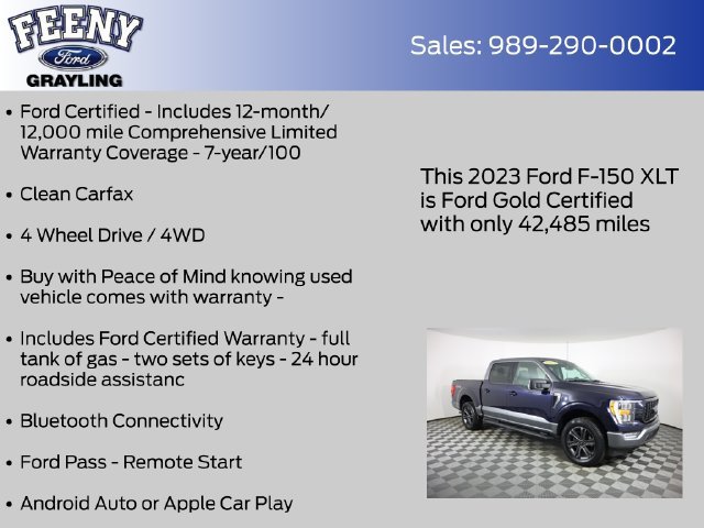 Certified 2023 Ford F150 XLT w/ Equipment Group 302A High AWD/4WD image 4