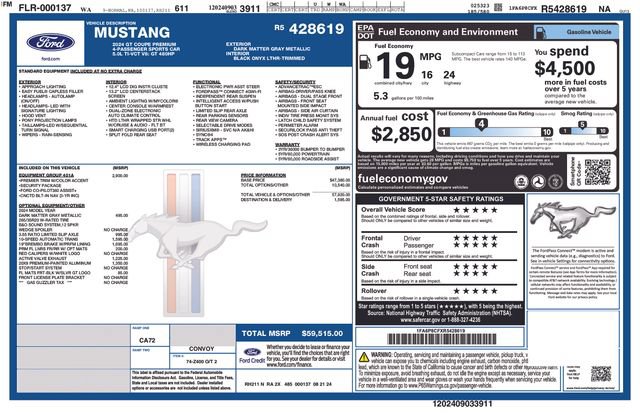 Certified 2024 Ford Mustang GT Premium RWD image 28
