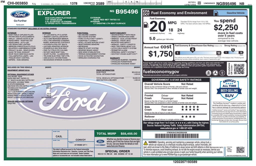 Certified 2022 Ford Explorer Platinum w/ Equipment Group 601A image 11