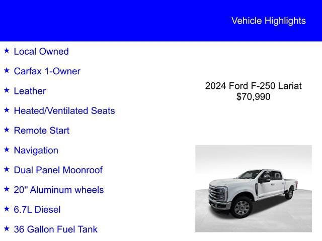 Certified 2024 Ford F250 Lariat w/ Lariat Ultimate Package image 6