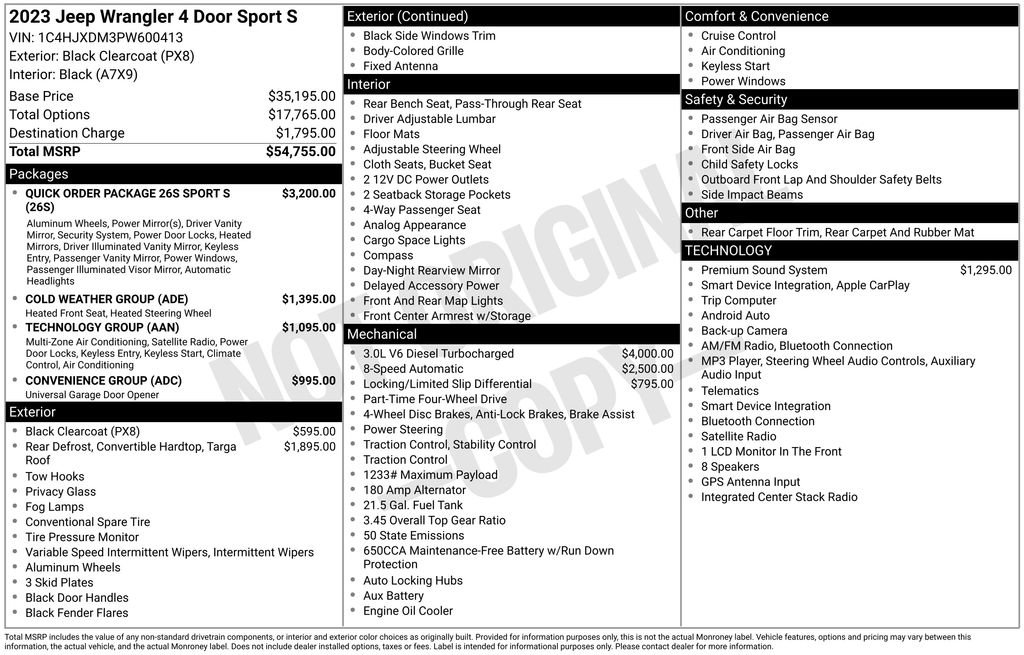 Used 2023 Jeep Wrangler Unlimited Sport AWD/4WD image 3