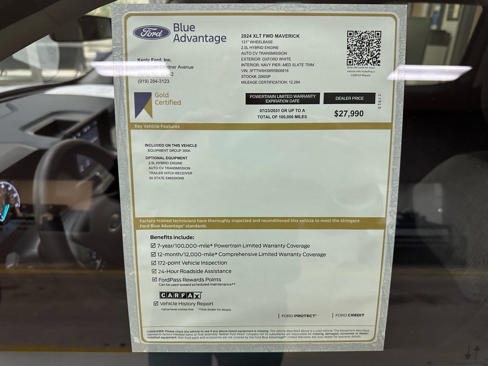 Certified 2024 Ford Maverick XLT image 10