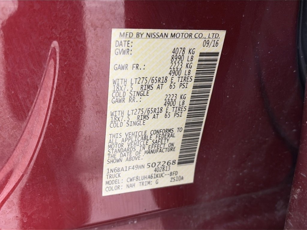 Used 2017 Nissan Titan PRO-4X image 9