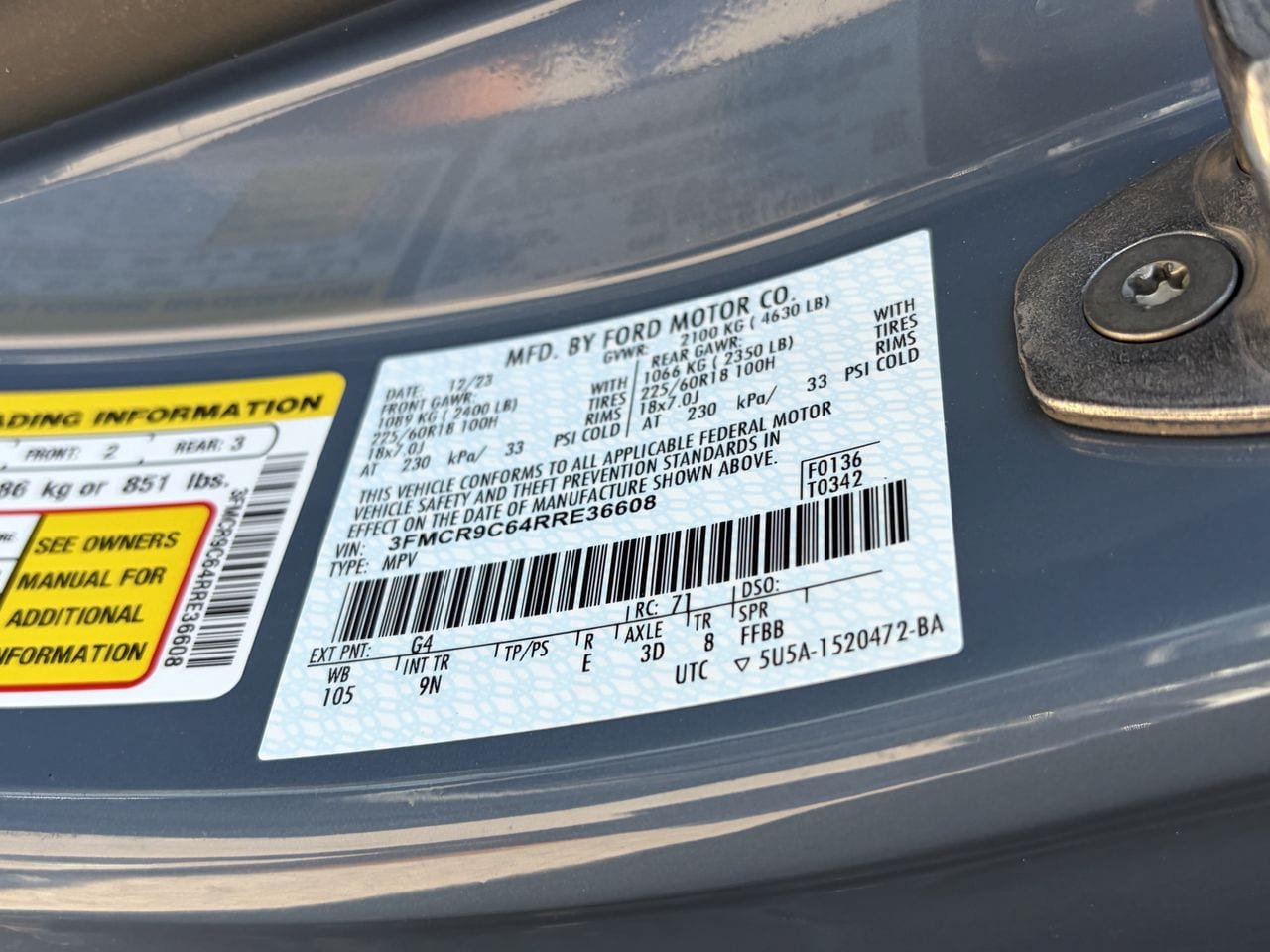Certified 2024 Ford Bronco Sport Outer Banks AWD/4WD image 33