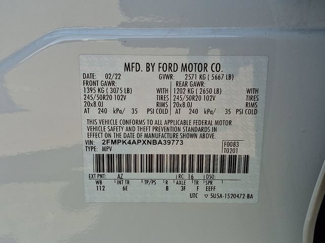 Certified 2022 Ford Edge ST w/ Equipment Group 401A AWD/4WD image 26