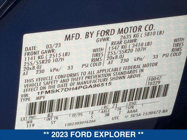Certified 2023 Ford Explorer XLT w/ Equipment Group 202A RWD image 24