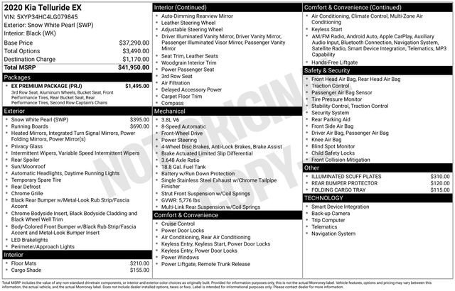 Used 2020 Kia Telluride EX w/ EX Premium Package image 5