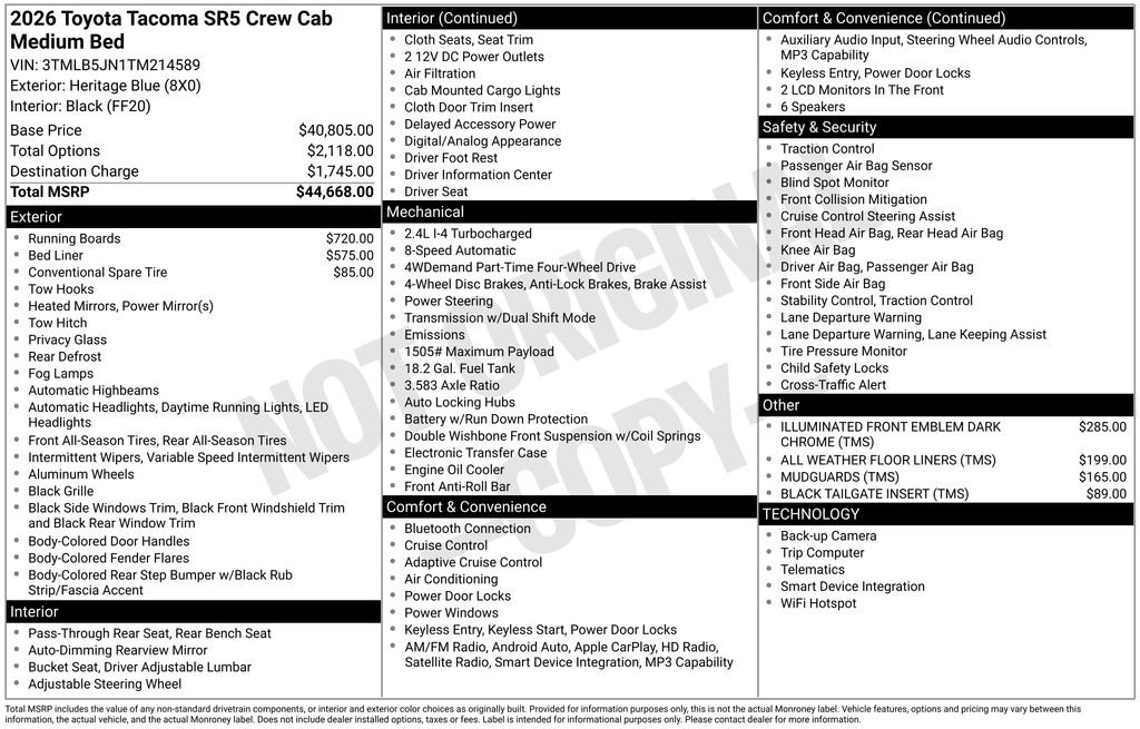 Used 2026 Toyota Tacoma SR5 AWD/4WD video 2