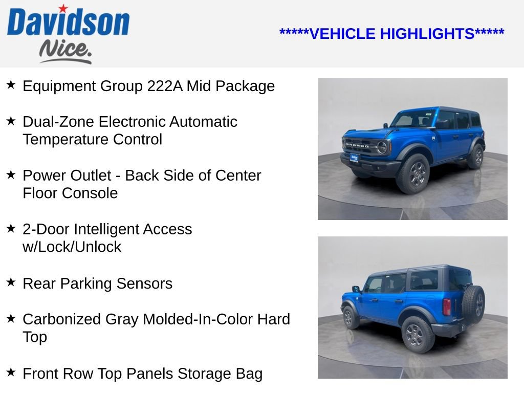 Certified 2024 Ford Bronco Big Bend AWD/4WD image 4