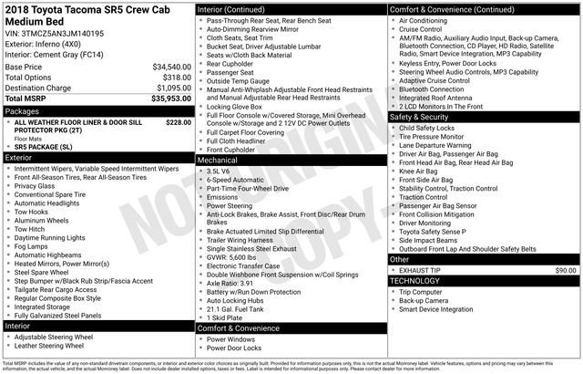 Used 2018 Toyota Tacoma SR5 AWD/4WD image 9