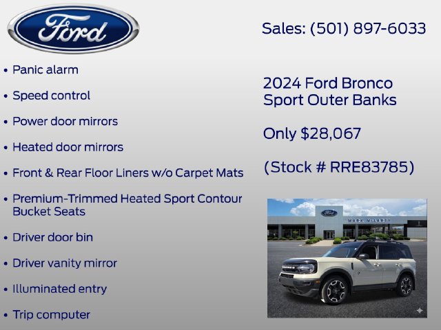 Certified 2024 Ford Bronco Sport Outer Banks AWD/4WD image 32