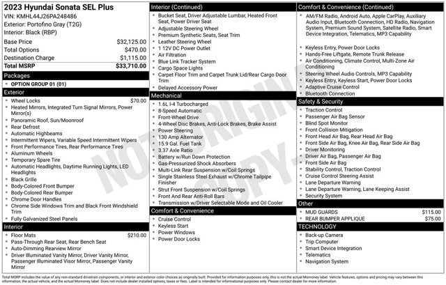 Used 2023 Hyundai Sonata SEL Plus FWD image 2