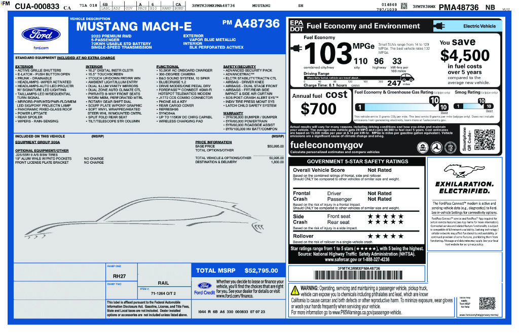 Certified 2023 Ford Mustang Mach-E Premium RWD image 3