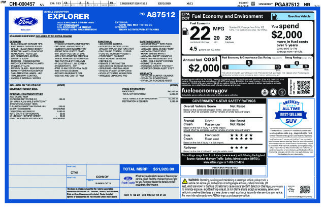 Certified 2023 Ford Explorer ST-Line AWD/4WD image 5