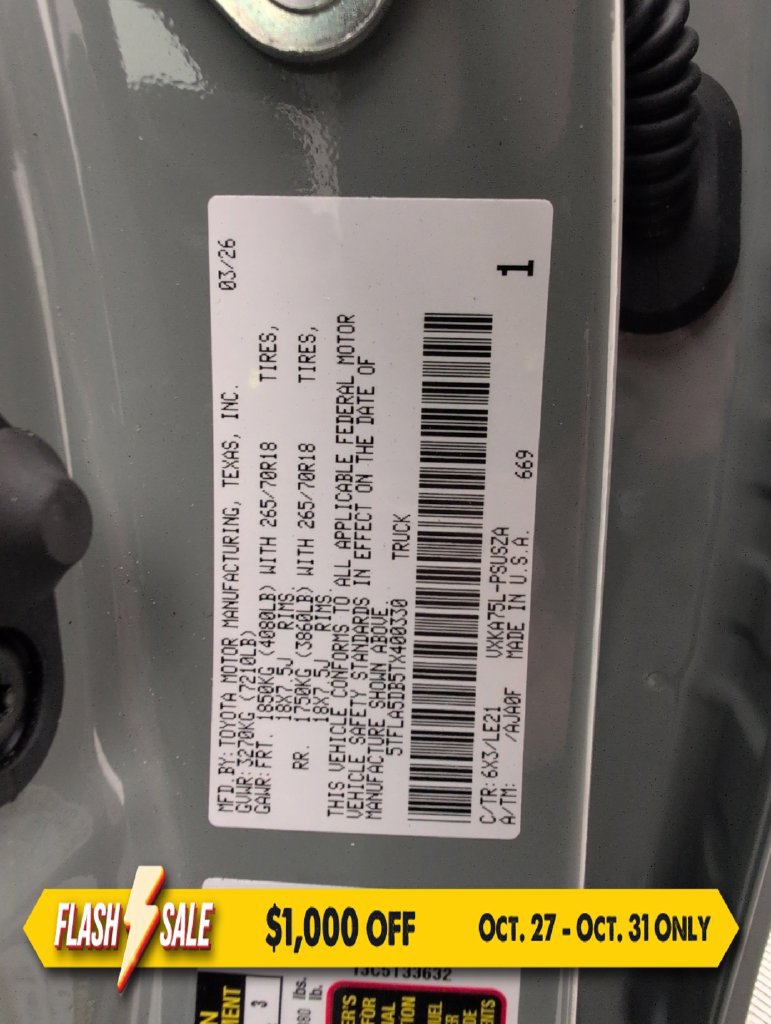 Used 2026 Toyota Tundra SR5 w/ SR5 Premium Package AWD/4WD image 42