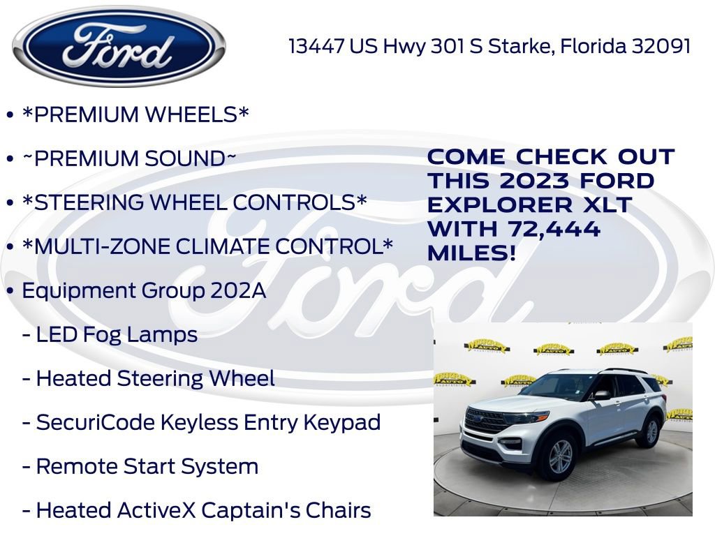Certified 2023 Ford Explorer XLT w/ Equipment Group 202A RWD image 15