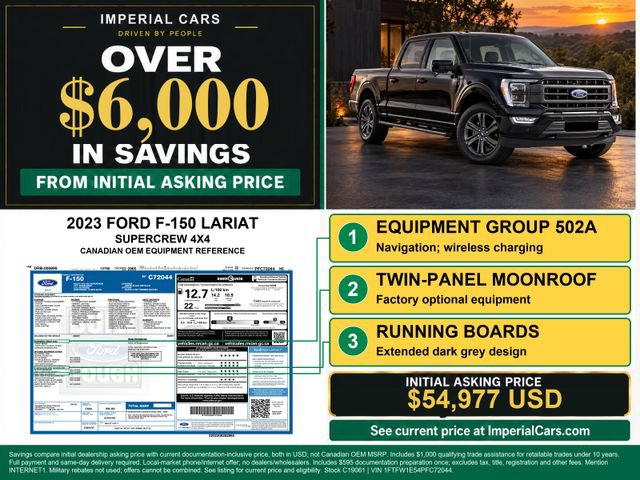 Certified 2023 Ford F150 Lariat w/ Equipment Group 502A High AWD/4WD image 3