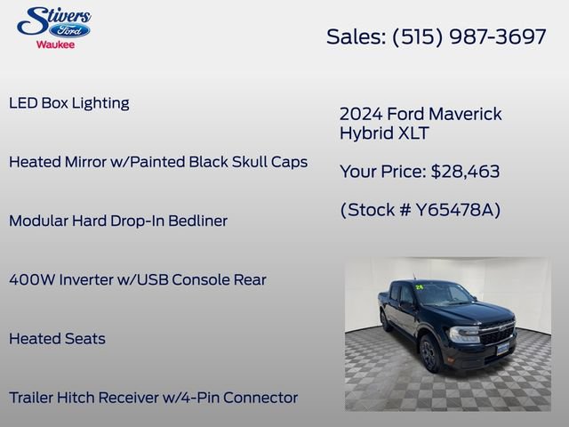 Certified 2024 Ford Maverick XLT w/ XLT Luxury Package FWD image 22
