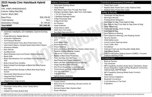 Used 2025 Honda Civic Sport image 36