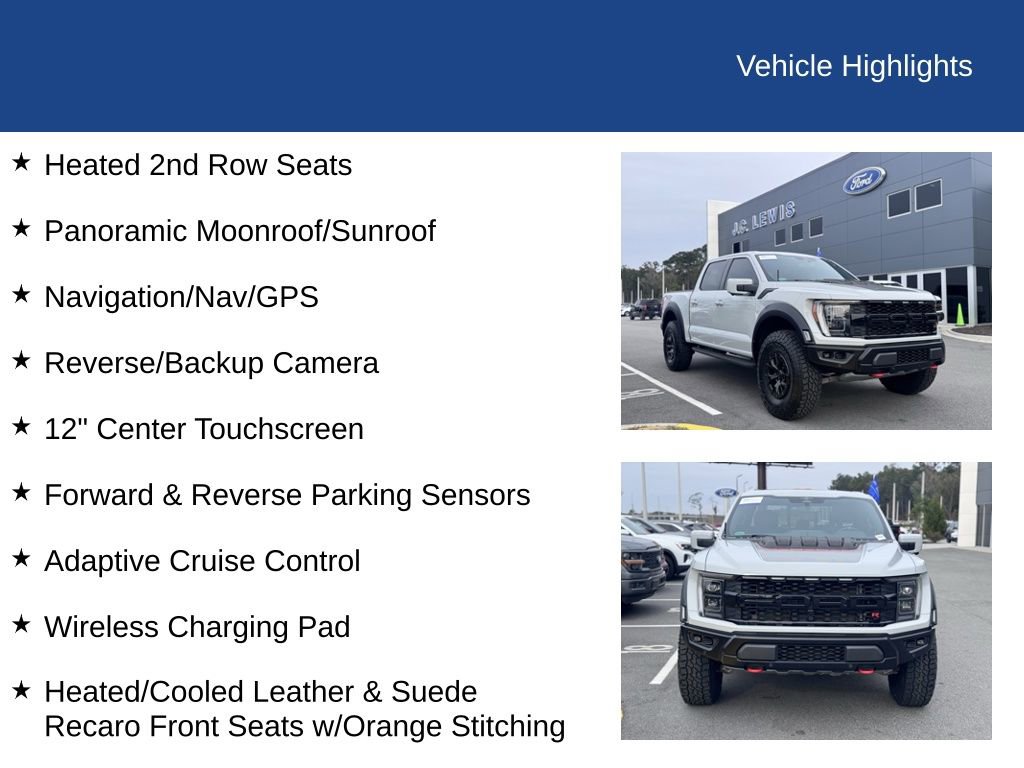 Certified 2023 Ford F150 Raptor w/ Equipment Group 802A Raptor R image 25