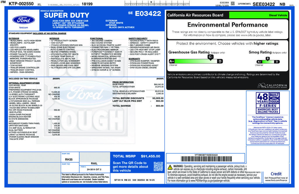 Certified 2025 Ford F350 Lariat w/ Lariat Ultimate Package AWD/4WD image 38