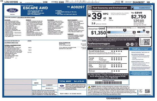 Certified 2025 Ford Escape Platinum w/ Premium Technology Package AWD/4WD image 22