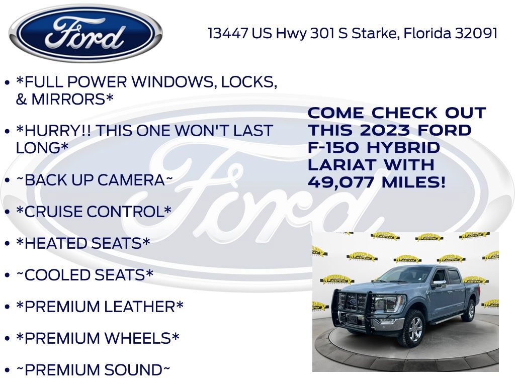 Certified 2023 Ford F150 Lariat w/ Equipment Group 502A High AWD/4WD image 12