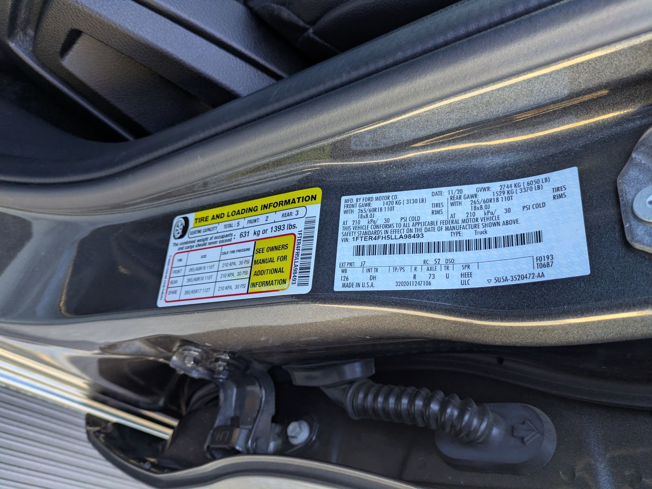 Certified 2020 Ford Ranger Lariat w/ Equipment Group 501A Mid image 46