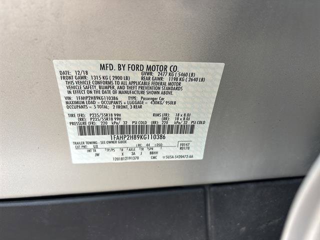 Certified 2019 Ford Taurus SEL AWD/4WD image 21