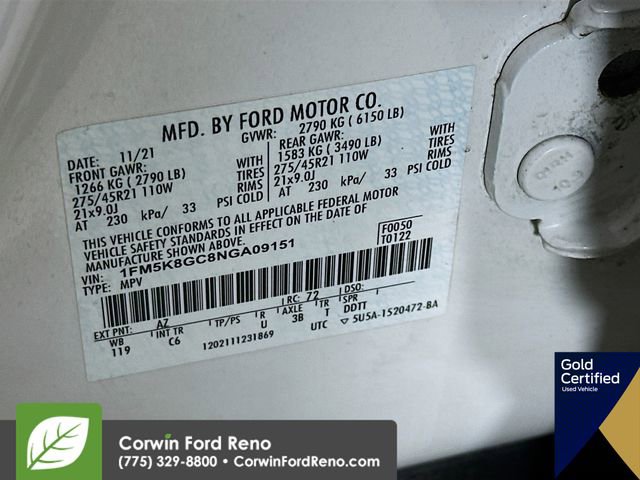 Certified 2022 Ford Explorer ST w/ Equipment Group 401A AWD/4WD image 37