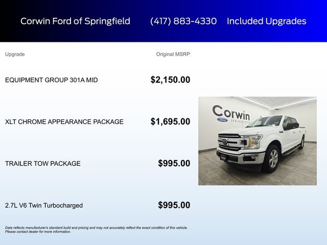 Certified 2019 Ford F150 XLT w/ Equipment Group 301A Mid RWD image 5