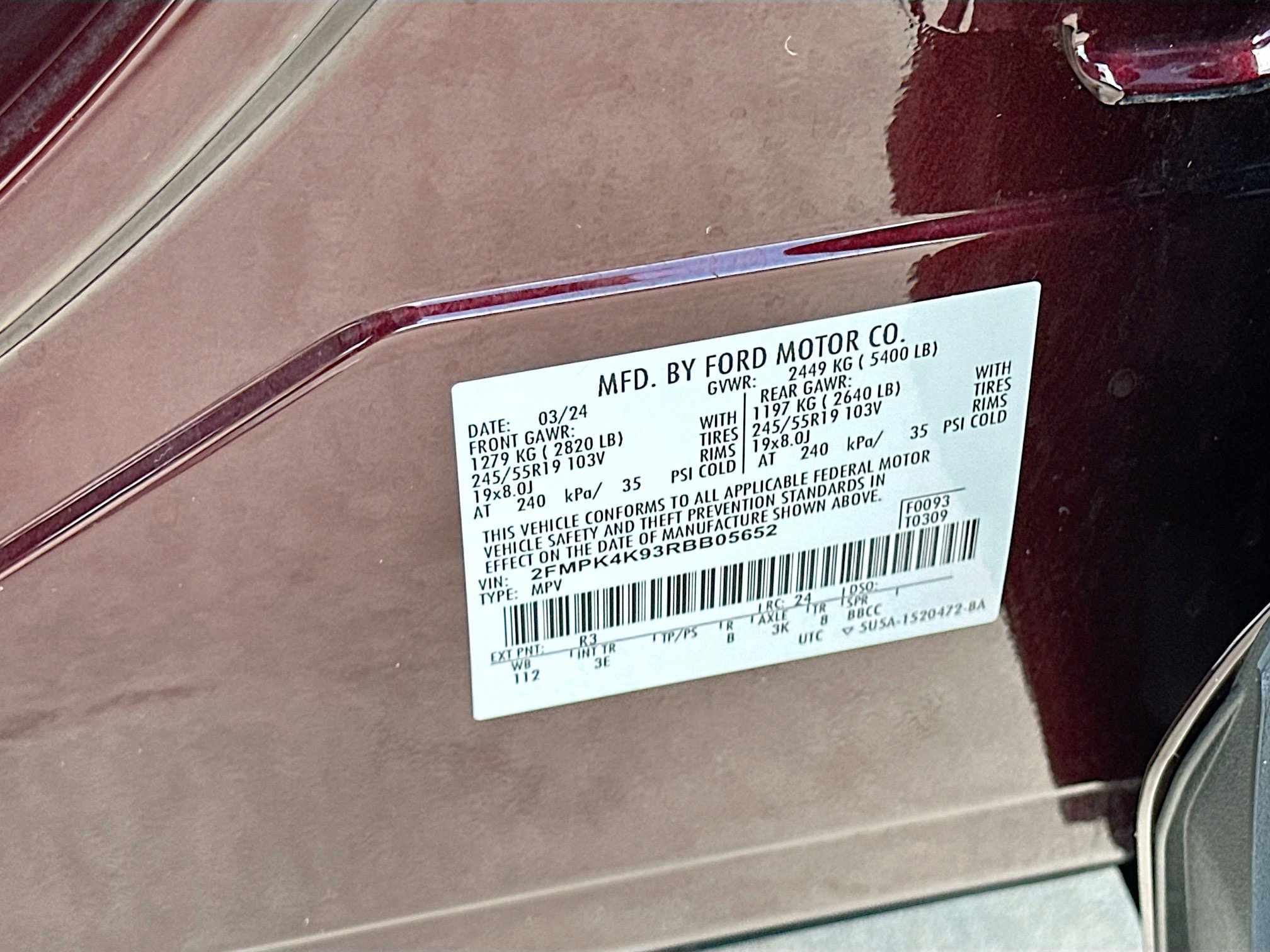 Certified 2024 Ford Edge Titanium AWD/4WD image 31
