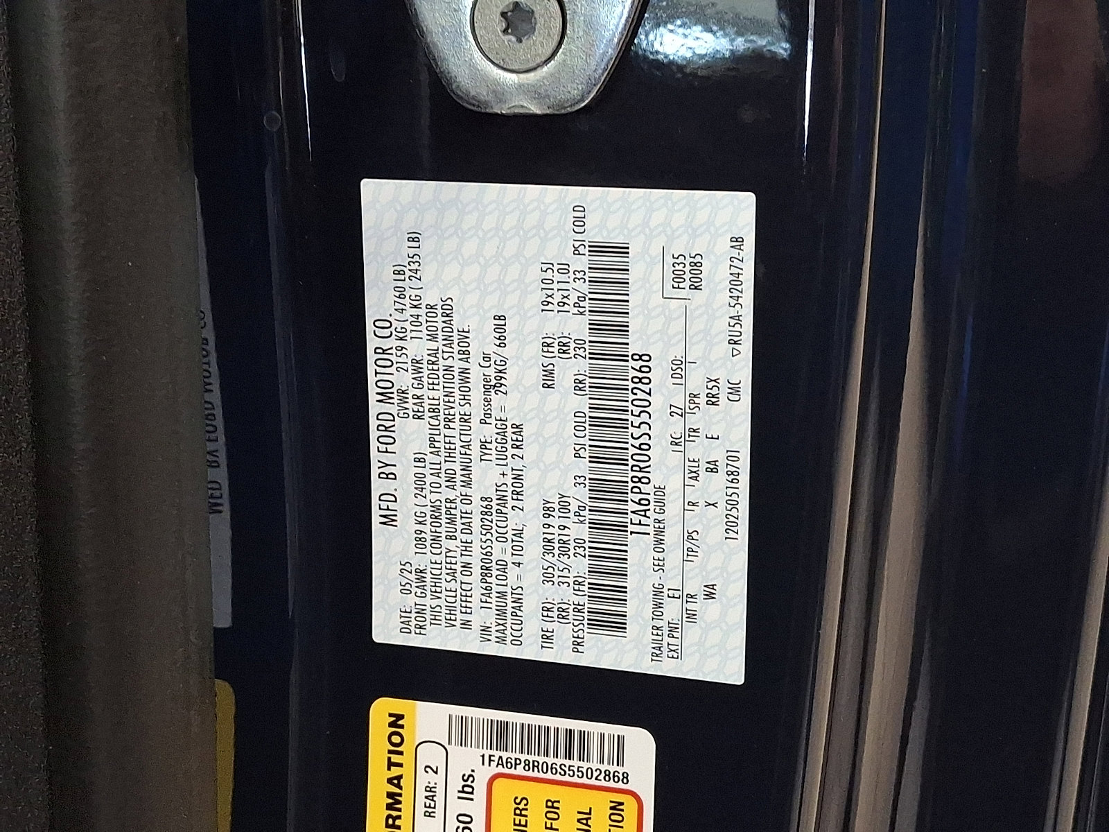 Certified 2025 Ford Mustang Dark Horse w/ Dark Horse Handlin Package image 24