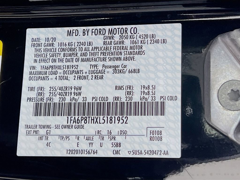 Certified 2020 Ford Mustang Premium w/ Ford Safe & Smart Package RWD image 31