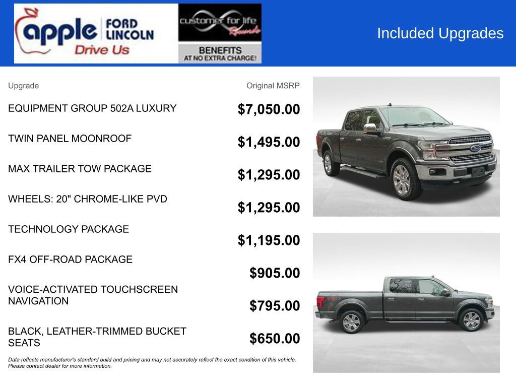 Certified 2019 Ford F150 Lariat w/ Equipment Group 502A Luxury image 9