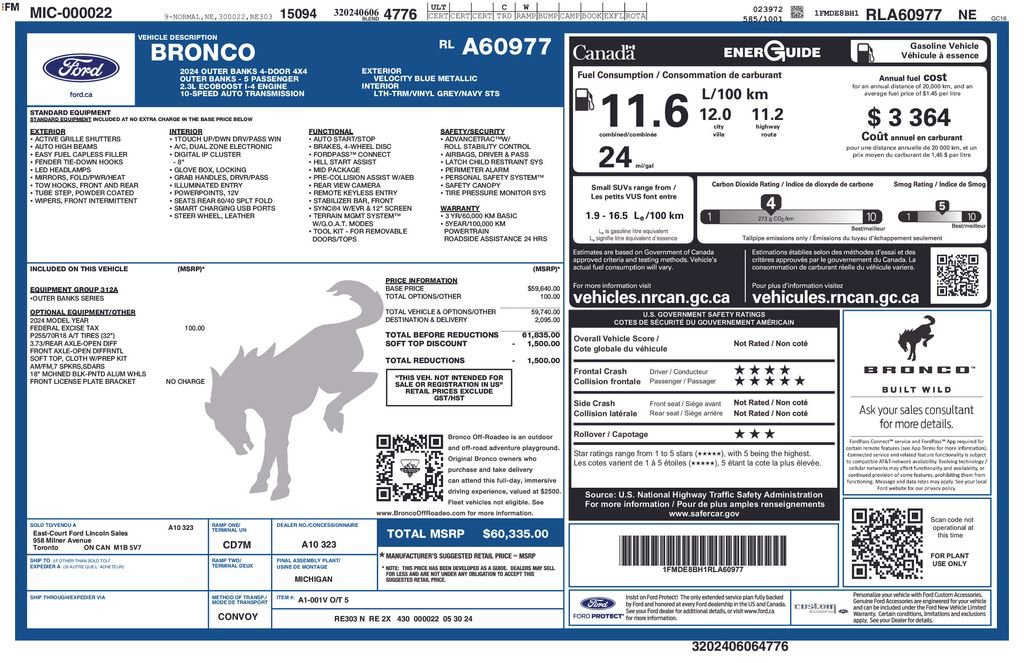 Certified 2024 Ford Bronco Outer Banks image 5