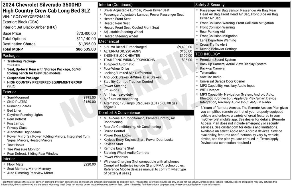 Used 2024 Chevrolet Silverado 3500 High Country AWD/4WD image 7