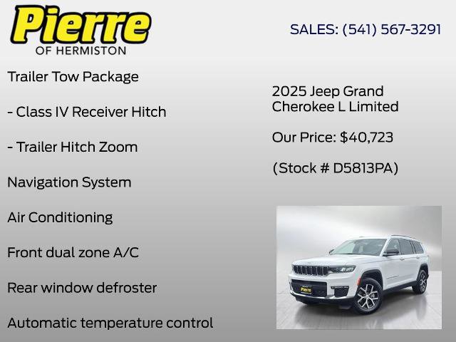 Used 2025 Jeep Grand Cherokee L Limited w/ Trailer Tow Package AWD/4WD image 12