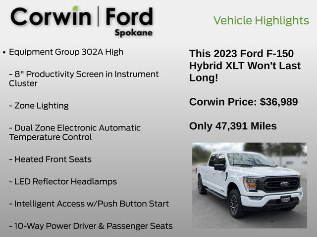 Certified 2023 Ford F150 XLT w/ Equipment Group 302A High AWD/4WD image 13
