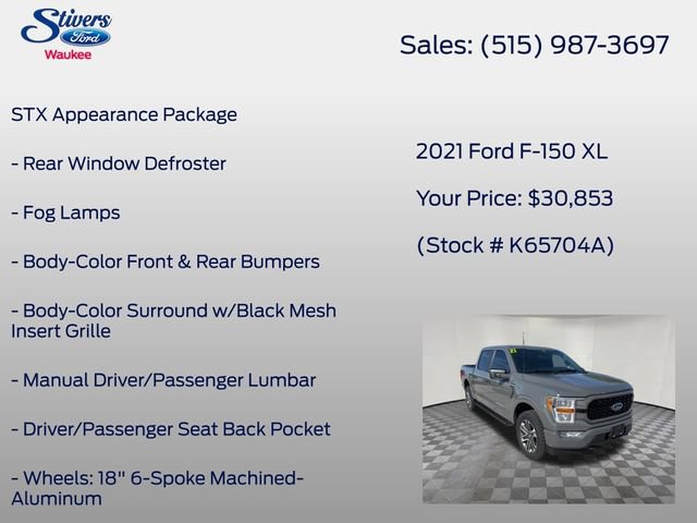 Certified 2021 Ford F150 XL w/ STX Appearance Package AWD/4WD image 22