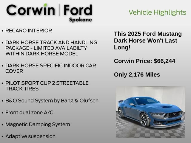 Certified 2025 Ford Mustang Dark Horse w/ Dark Horse Handlin Package RWD image 18