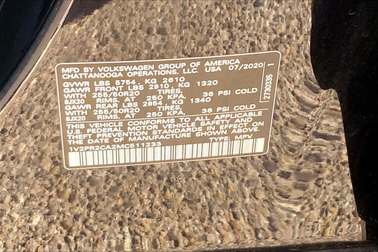 Used 2021 Volkswagen Atlas SE w/ Panoramic Sunroof Package FWD image 37
