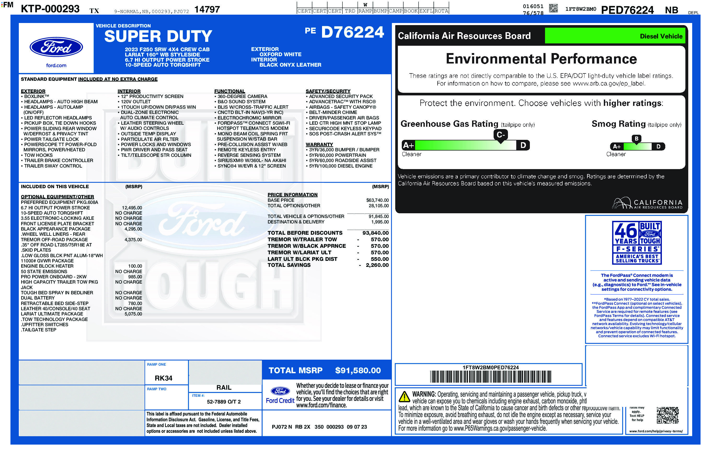 Certified 2023 Ford F250 Lariat w/ Lariat Ultimate Package