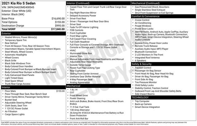Used 2021 Kia Rio S image 49
