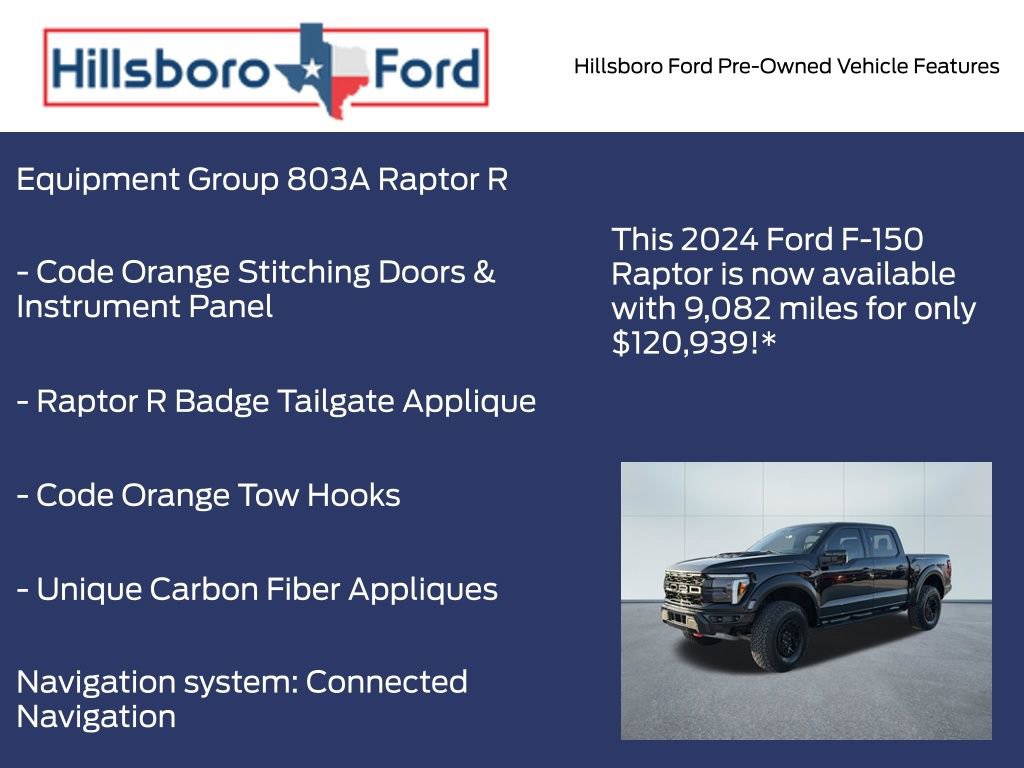 Certified 2024 Ford F150 Raptor w/ Equipment Group 803A Raptor R image 10