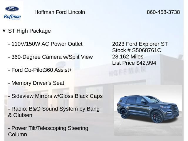 Certified 2023 Ford Explorer ST w/ Equipment Group 401A image 18