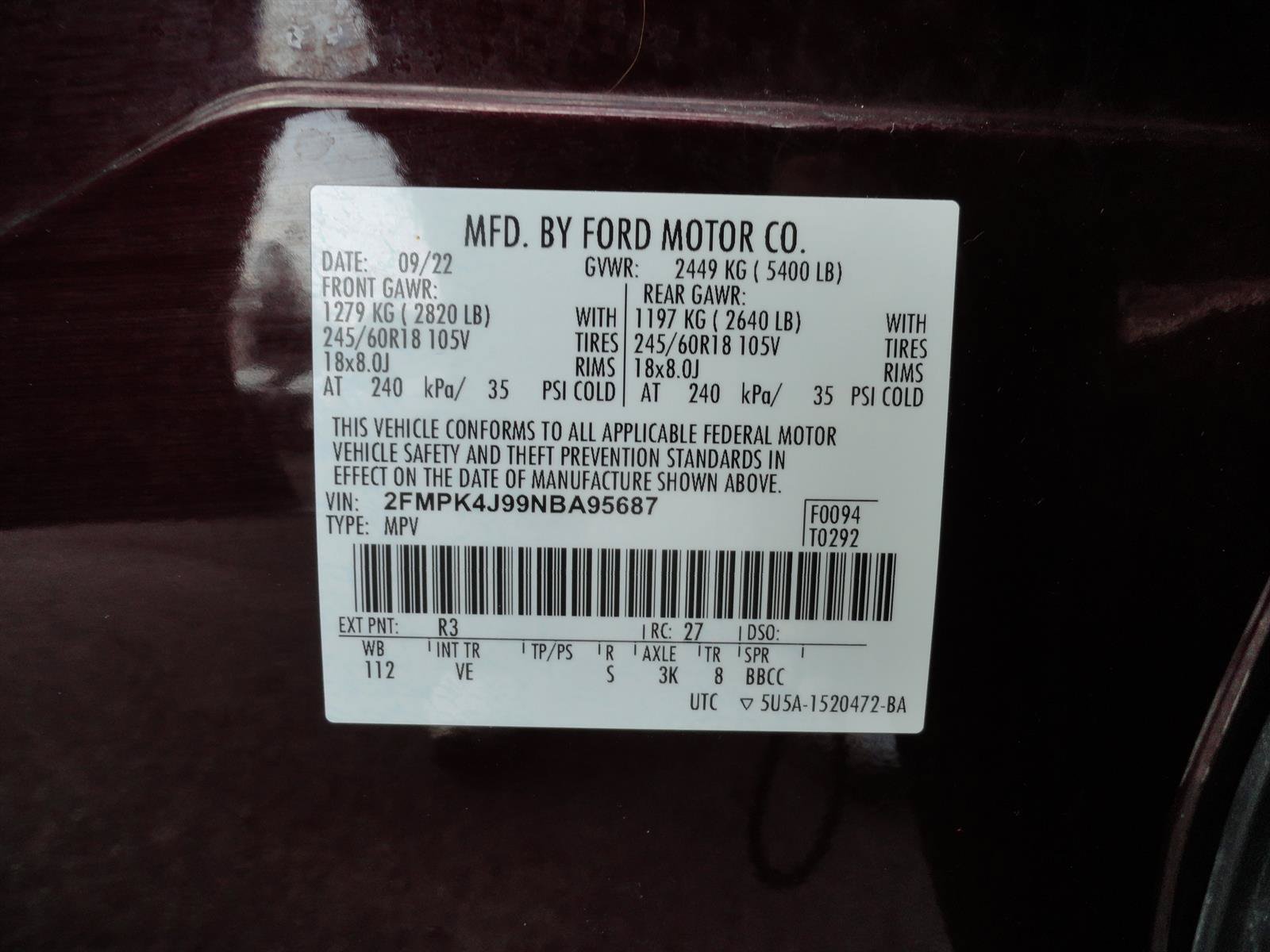 Certified 2022 Ford Edge SEL w/ Convenience Package AWD/4WD image 25