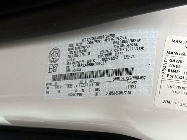 Certified 2025 Ford Transit 250 148 High Roof Extended w/ Load Area Protection Package RWD image 29