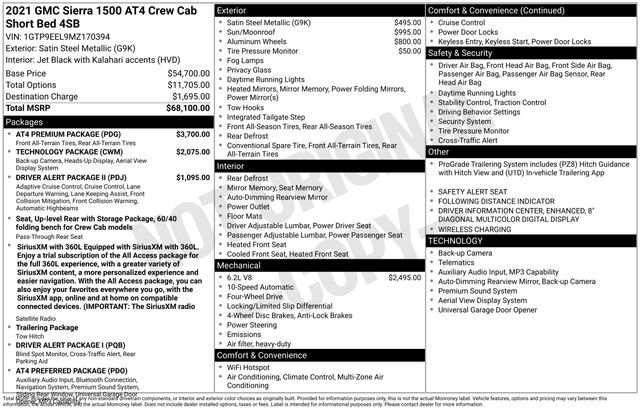 Used 2021 GMC Sierra 1500 AT4 w/ AT4 Premium Package AWD/4WD image 27