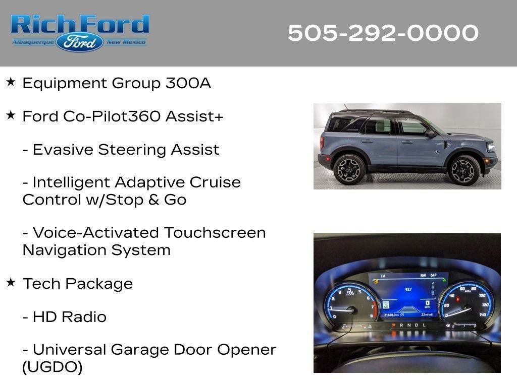 Certified 2024 Ford Bronco Sport Outer Banks w/ Tech Package AWD/4WD image 17